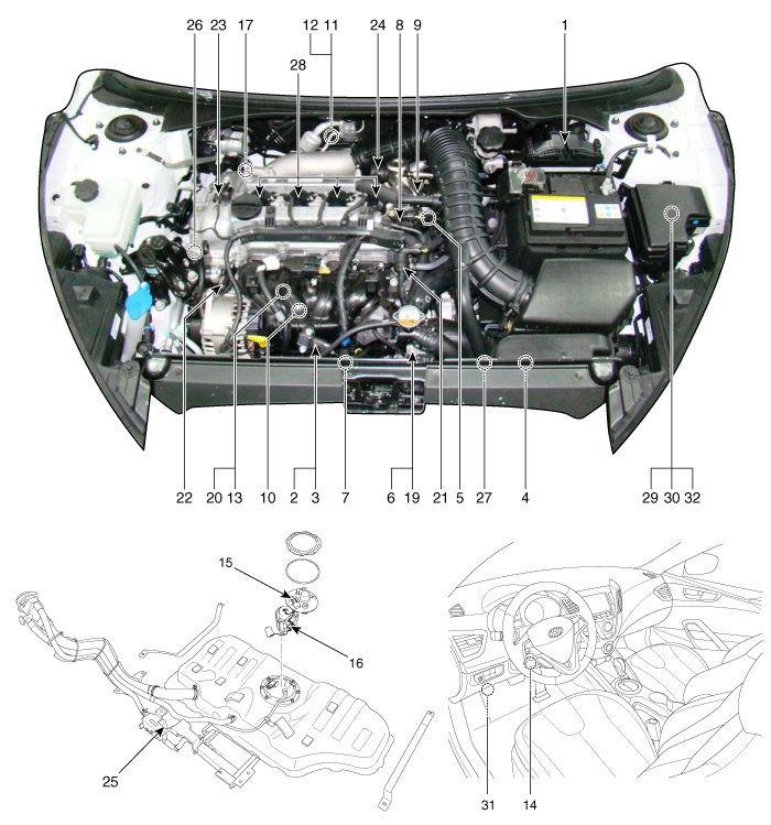 Fuel System Engine Control System Components And Components Location 7089